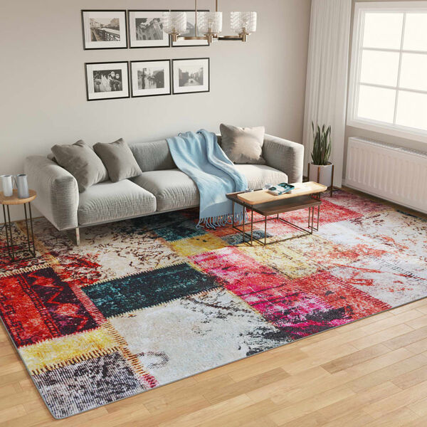 vidaXL Tapis lavable multicolore 400x300 cm
