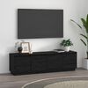 vidaXL Meuble TV Noir 156x37x45 cm Bois de pin massif