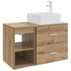 vidaXL Ensemble de mobilier de salle de bain 2 pc Ch&ecirc;ne artisanal