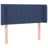 vidaXL T&ecirc;te de lit avec oreilles Bleu 103x16x78/88 cm Tissu
