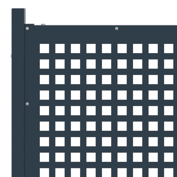 vidaXL Cl&ocirc;ture de jardin en acier 178 x 125 cm Anthracite