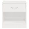 vidaXL Tables de chevet 2 pcs avec tiroir Blanc brillant
