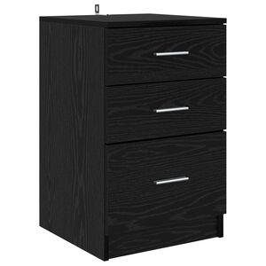 vidaXL Cabinet de chevet Ch&ecirc;ne noir 40 x 40 x 63 cm Bois d'ing&eacute;nierie
