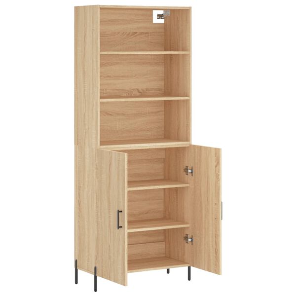 vidaXL Buffet haut Ch&ecirc;ne sonoma 69,5x34x180 cm Bois d'ing&eacute;nierie