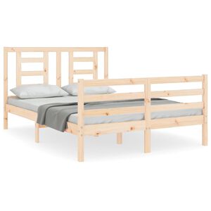 vidaXL Cadre de lit sans matelas 140x190 cm bois massif
