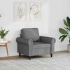 vidaXL Fauteuil Gris fonc&eacute; 60 cm Velours