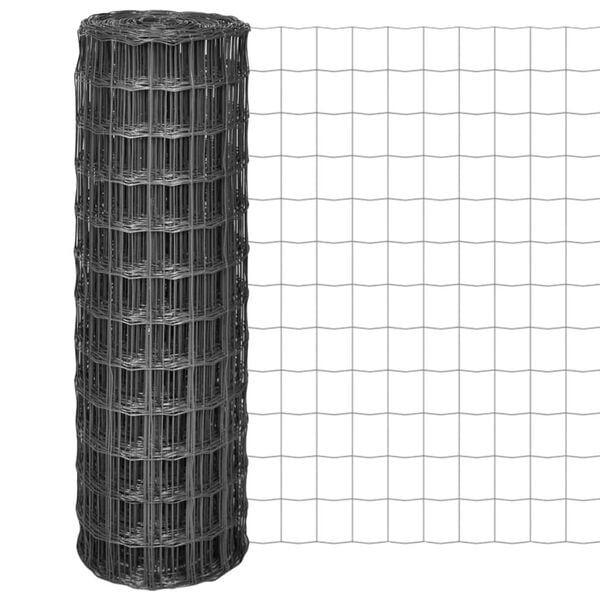 vidaXL Cl&ocirc;ture euro Acier 10 x 1,2 m Gris