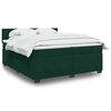 vidaXL Sommier &agrave; lattes de lit et matelas Vert fonc&eacute; 200x200cm Velours