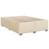 vidaXL Sommier &agrave; lattes de lit avec matelas Cr&egrave;me 140x200 cm Tissu
