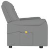 vidaXL Fauteuil de massage inclinable 2 places gris similicuir