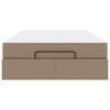 vidaXL Cadre de lit avec matelas avec matelas 2 pcs Tan PVC