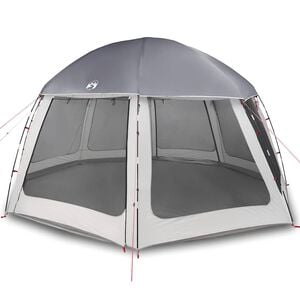 vidaXL Tente piscine toit amovible parois maille gris 510x510 cm