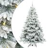 vidaXL Sapin de No&euml;l artificiel avec 300 LED Blanc 210 cm PE et PVC