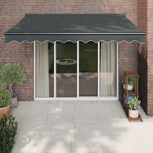vidaXL Auvent r&eacute;tractable automatique anthracite 3,5x2,5 m