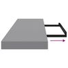 vidaXL &Eacute;tag&egrave;res murales flottantes 2 pcs gris 90x23,5x3,8 cm MDF