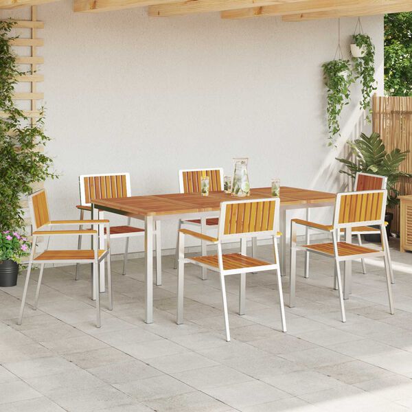 vidaXL Chaisedejardin 6 pcs Marron 56x54,5x87cm AcaciaMassif