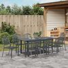 vidaXL Ensemble de salle &agrave; manger pour jardin 9 pcs Anthracite