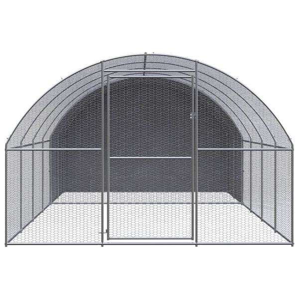 vidaXL Poulailler d'extérieur 3x4x2 m Acier galvanisé