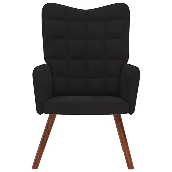 vidaXL Chaise de relaxation Noir Velours