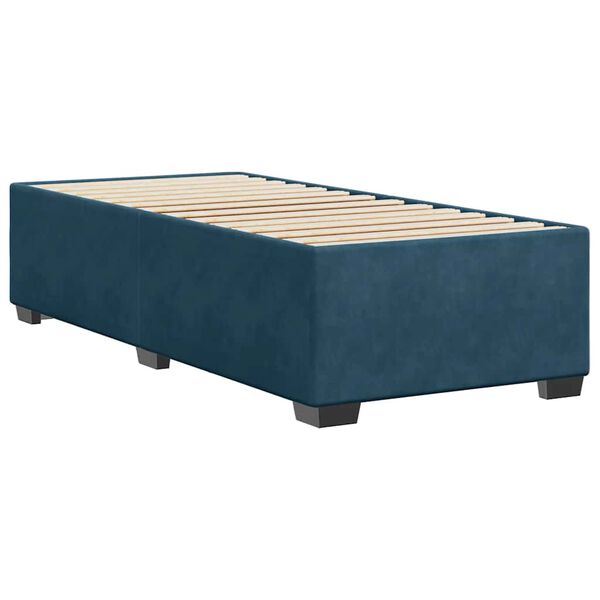 vidaXL Cadre de lit sans matelas bleu 90x190 cm velours