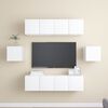 vidaXL Ensemble de meubles TV 6 pcs Blanc Bois d'ing&eacute;nierie