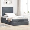 vidaXL Cadre de lit ottoman et matelas gris foncé 120x200 cm velours