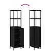 vidaXL Ensemble de mobilier de salle de bain 3 pcs Ch&ecirc;ne noir