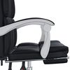 vidaXL Fauteuil inclinable de bureau noir similicuir