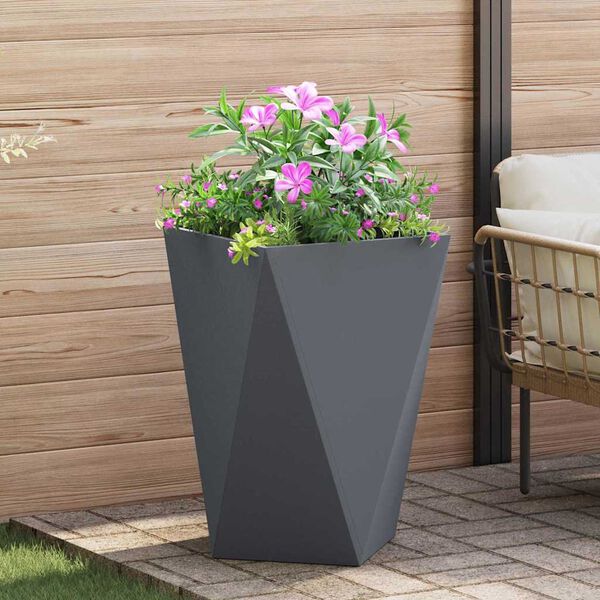 vidaXL Jardini&egrave;re 2 pcs Anthracite 50 x 50 x 75 cm Acier