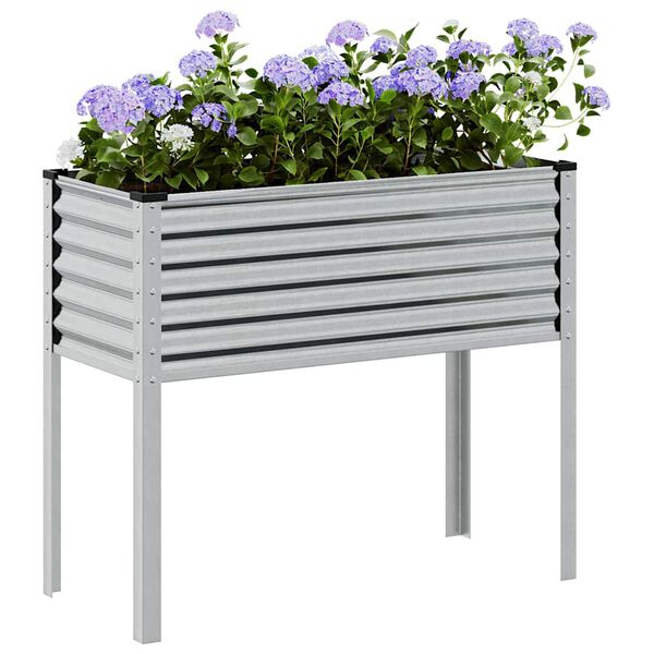 vidaXL Jardini&egrave;re de jardin 100 x 45 x 90 cm Acier galvanis&eacute;