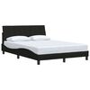 vidaXL Cadre de lit sans matelas Hanko noir 140x200 cm tissu