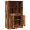 vidaXL Buffet haut vieux bois 60x35,5x103,5 cm bois d'ing&eacute;nierie