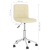 vidaXL Chaises pivotantes &agrave; manger lot de 4 Cr&egrave;me Tissu