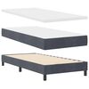 vidaXL Lit &agrave; ressorts avec matelas Gris fonc&eacute; 190 x 90 cm Polyester