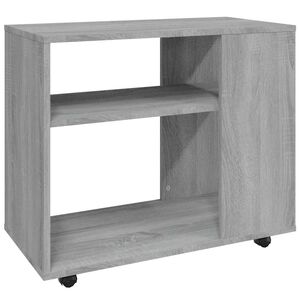 vidaXL Table d'appoint Sonoma gris 70x35x55 cm Bois d'ing&eacute;nierie