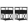 vidaXL Tables de chevet 2 pcs noir 40x42x55 cm bois d&rsquo;ing&eacute;nierie