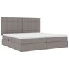vidaXL Lit avec rangement et matelas Taupe 200 x 200 cm Polyester