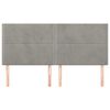 vidaXL T&ecirc;te de lit Gris clair 180x5x118/128 cm Velours
