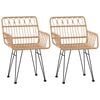vidaXL Chaises de jardin lot de 2 accoudoir 56x64x80 cm R&eacute;sine tress&eacute;e