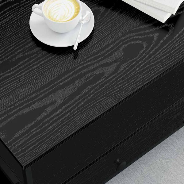 vidaXL Table basse Ch&ecirc;ne noir 100 x 51 x 45 cm Bois d'ing&eacute;nierie