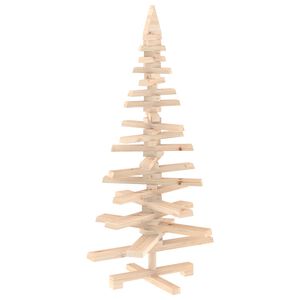 vidaXL Arbre de No&euml;l en bois KOTKA 120 cm Bois de pin massif Naturel