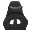 vidaXL Chaise de jeu pivotante avec repose-pied Noir Similicuir