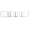 vidaXL Cage pour chien avec portes gris 8x2x1,5 m acier galvanis&eacute;