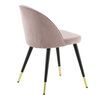 Venture Home Chaises &agrave; manger lot de 2 noir laiton rose poussi&eacute;reux