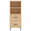 vidaXL Buffet Ch&ecirc;ne sonoma 34,5x34x90 cm Bois d'ing&eacute;nierie