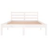vidaXL Cadre de lit sans matelas bois de pin massif 120x200 cm blanc