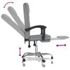vidaXL Fauteuil inclinable de bureau Gris clair Tissu