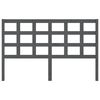 vidaXL T&ecirc;te de lit Gris 156x4x100 cm Bois massif de pin