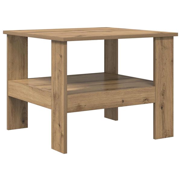 vidaXL Table basse Ch&ecirc;ne artisanal 57 x 55 x 45 cm Bois d'ing&eacute;nierie