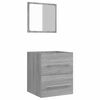 vidaXL Armoire de salle de bain avec miroir Sonoma gris 41x38,5x48 cm